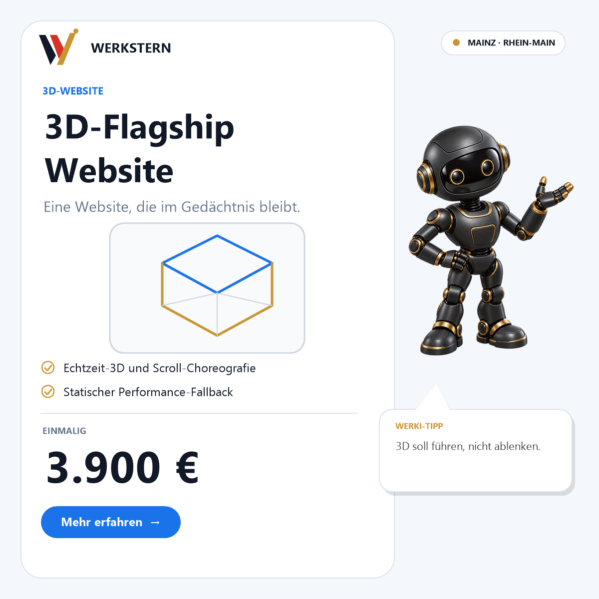 Werkstern Produktbild: 3D-Flagship-Website – 3.900 €