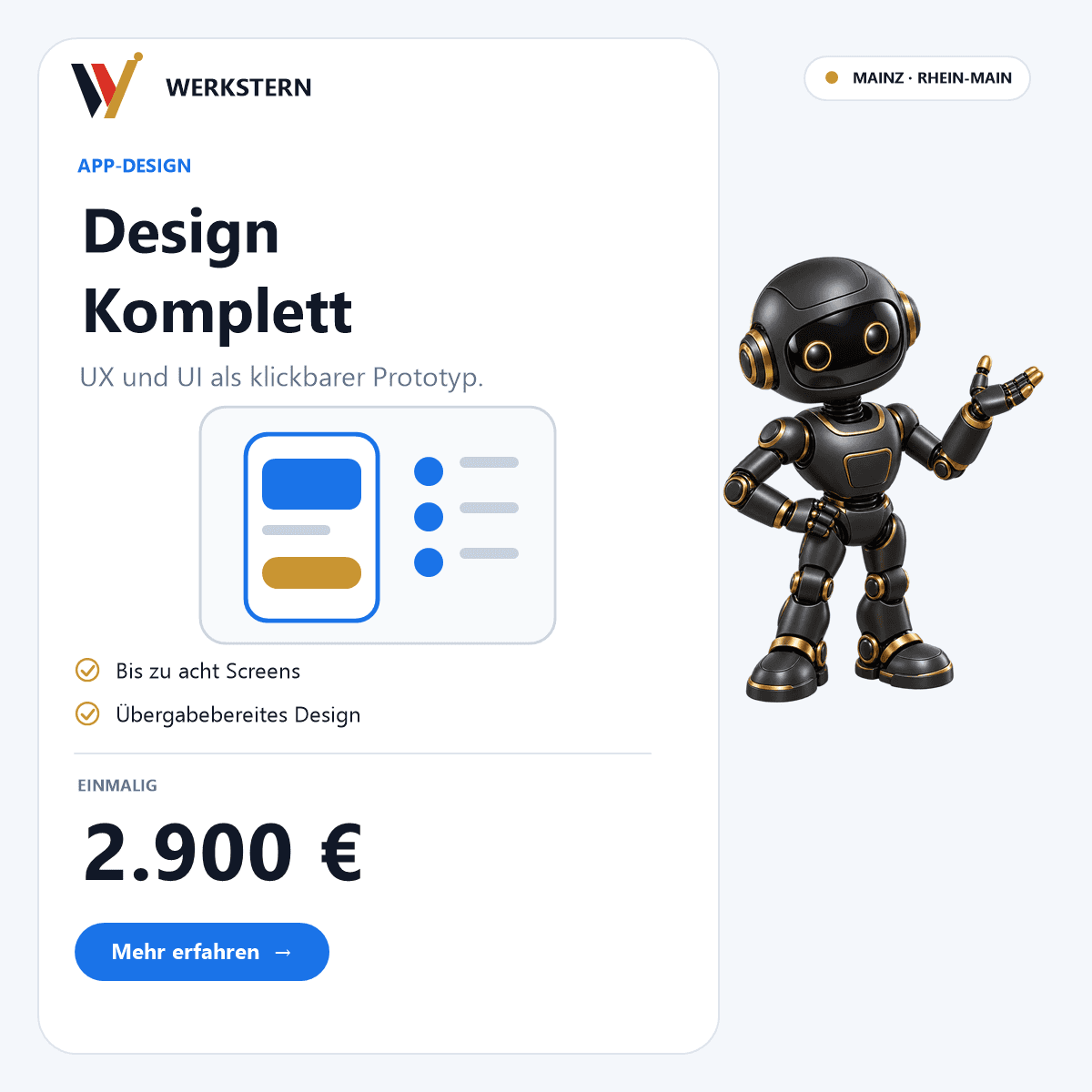 Werkstern Produktbild: App-Design Komplett – 2.900 €