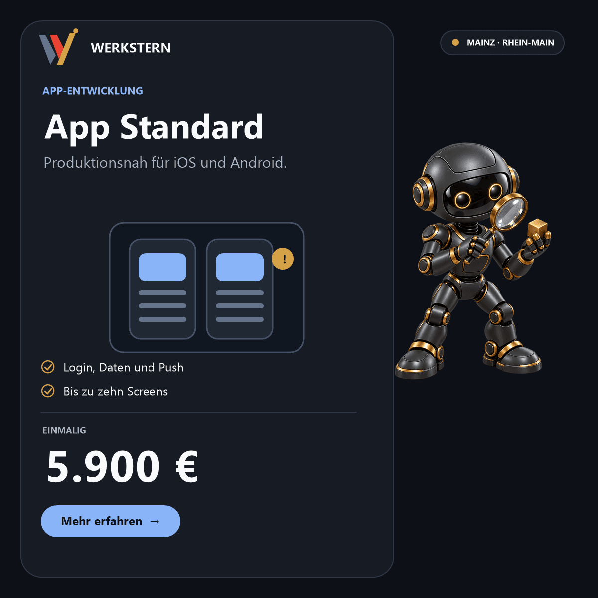 Werkstern Produktbild: App Standard – 5.900 €