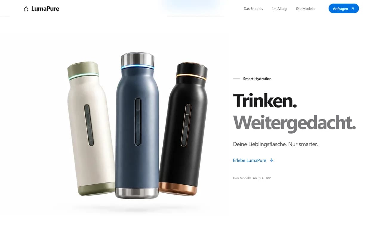Handelswerk: Screenshot der Frontpage