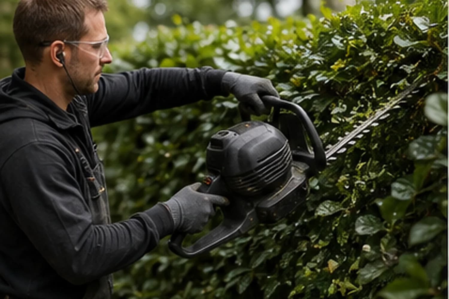 Fachgerechte Pflege einer Hecke