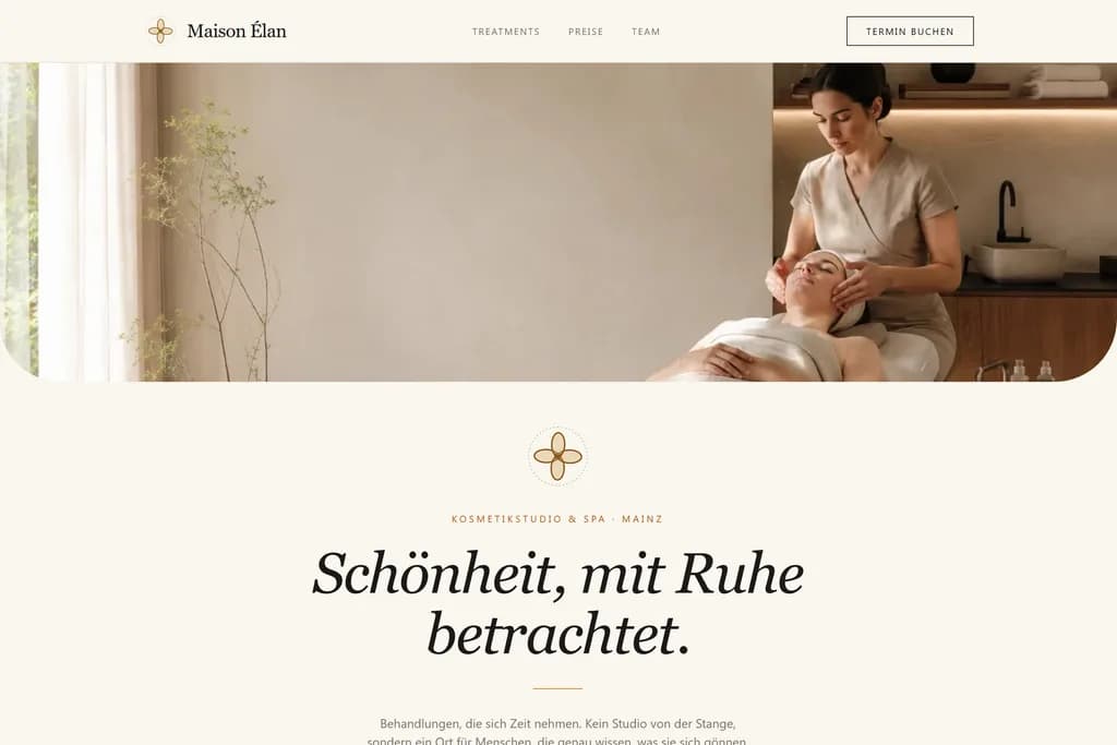Website-Entwurf Maison Élan
